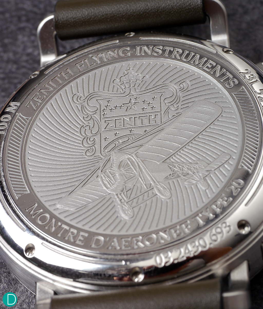 The caseback, with engraving. 
