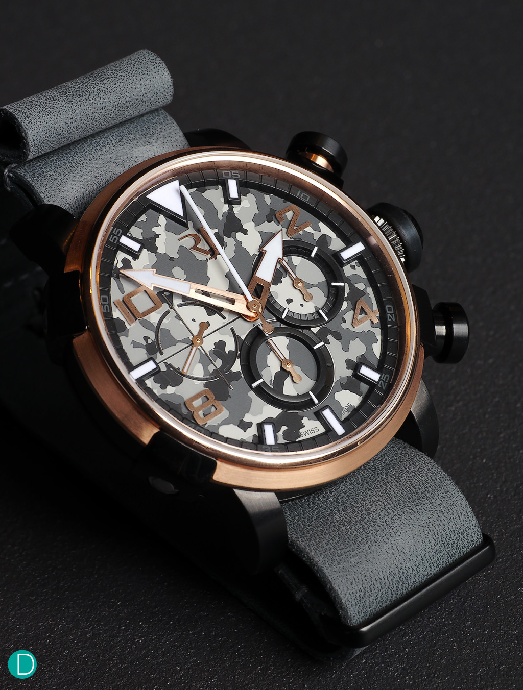 The Red Gold variant of the Romain Jerome Nose Art-DNA watch.