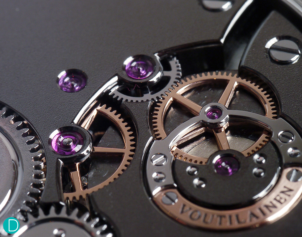 Movement detail of the Voutilainen Tourbillon-6. Exemplary attention to detail. Finishing is first rate, and the result is a magnificent watch.