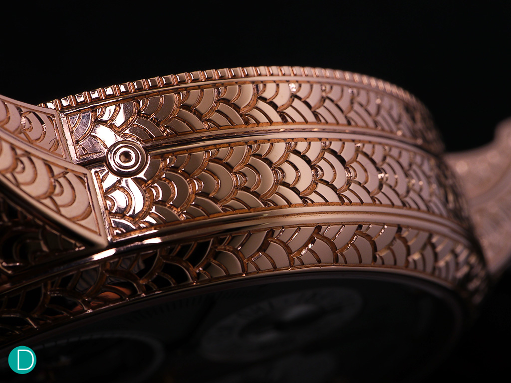 Intricately hand engraved Dragon scales.