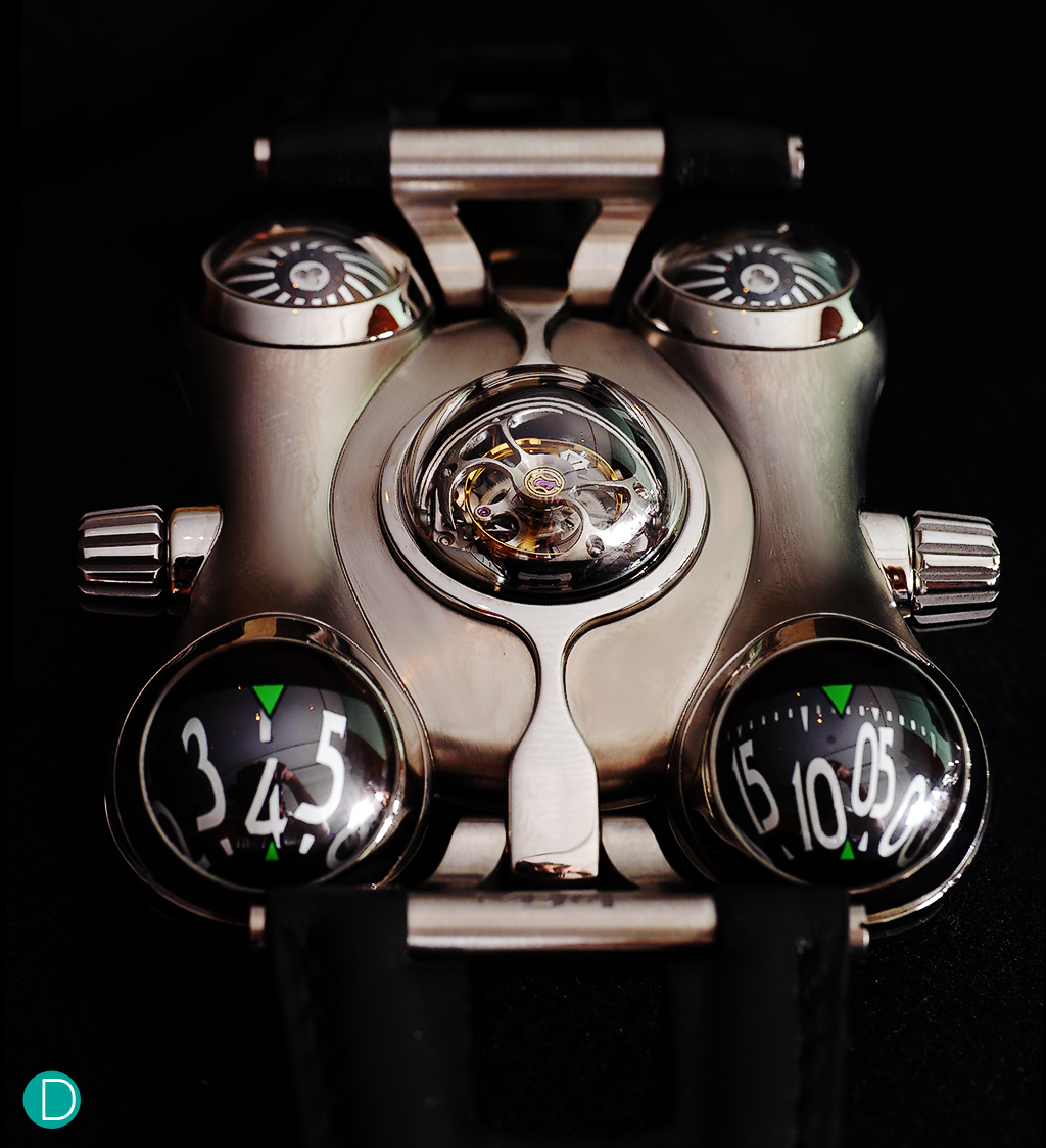 The MB&F HM6. The case is very organic, with a space-inspired theme. 