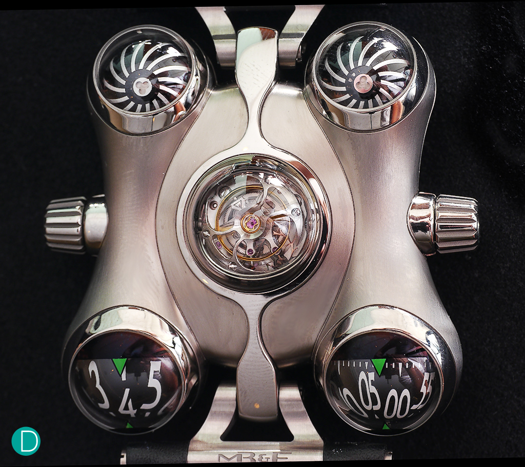 The MB&F Horological Machine 6., finished in Titanium.