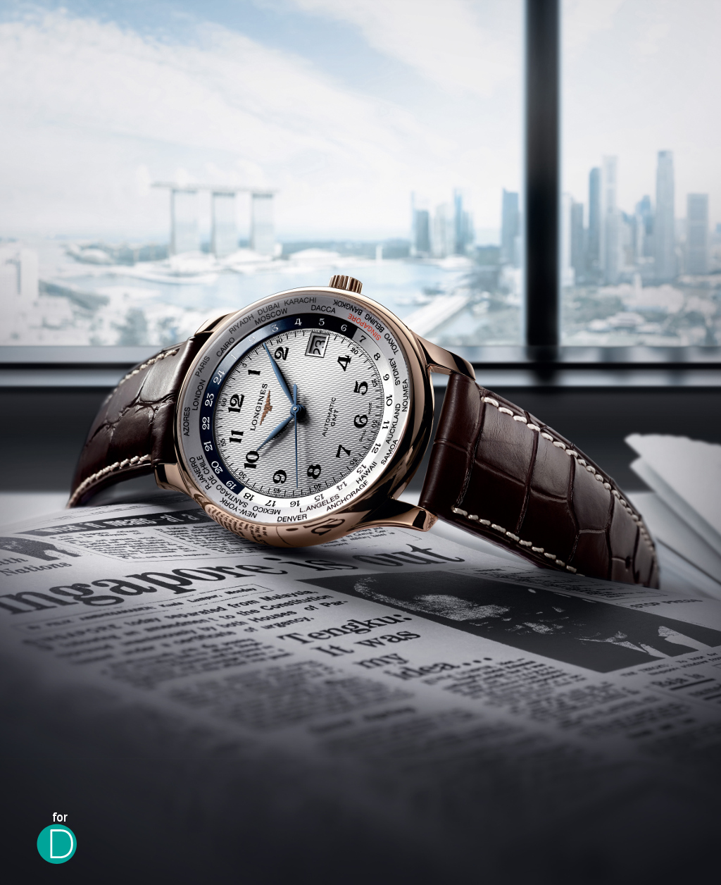 The Longines Master Collection GMT World Time, featuring some interesting touches for SG50.