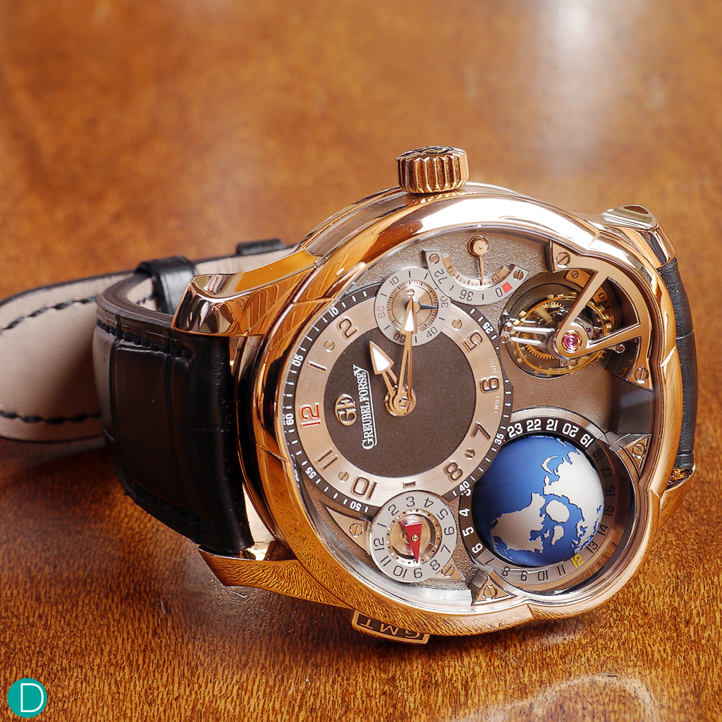 Greubel Forsey GMT in red gold. 