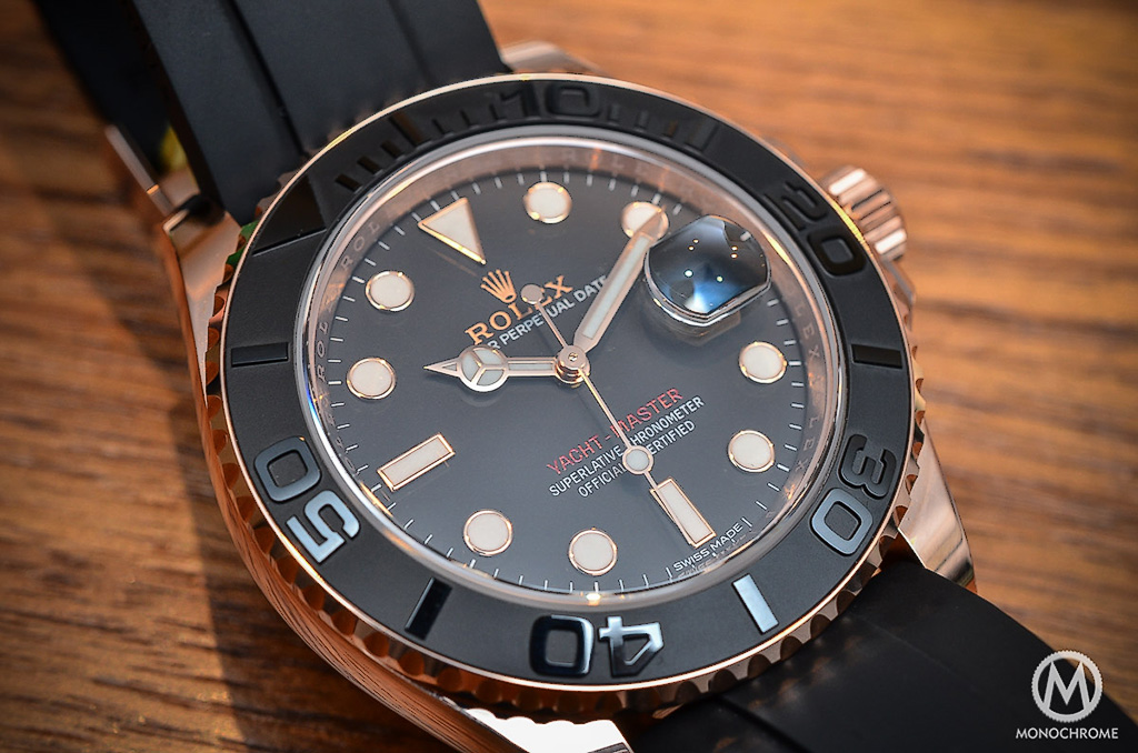 Rolex Yatchmaster 11665 in everose and rubber strap