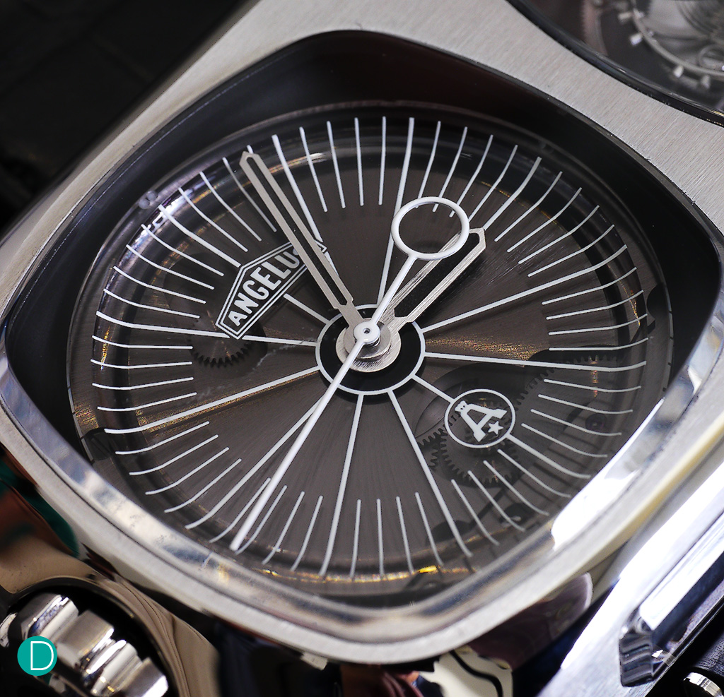 The Angelus U10 Tourbillon Lumière dial. Charming looks, nicely executed.