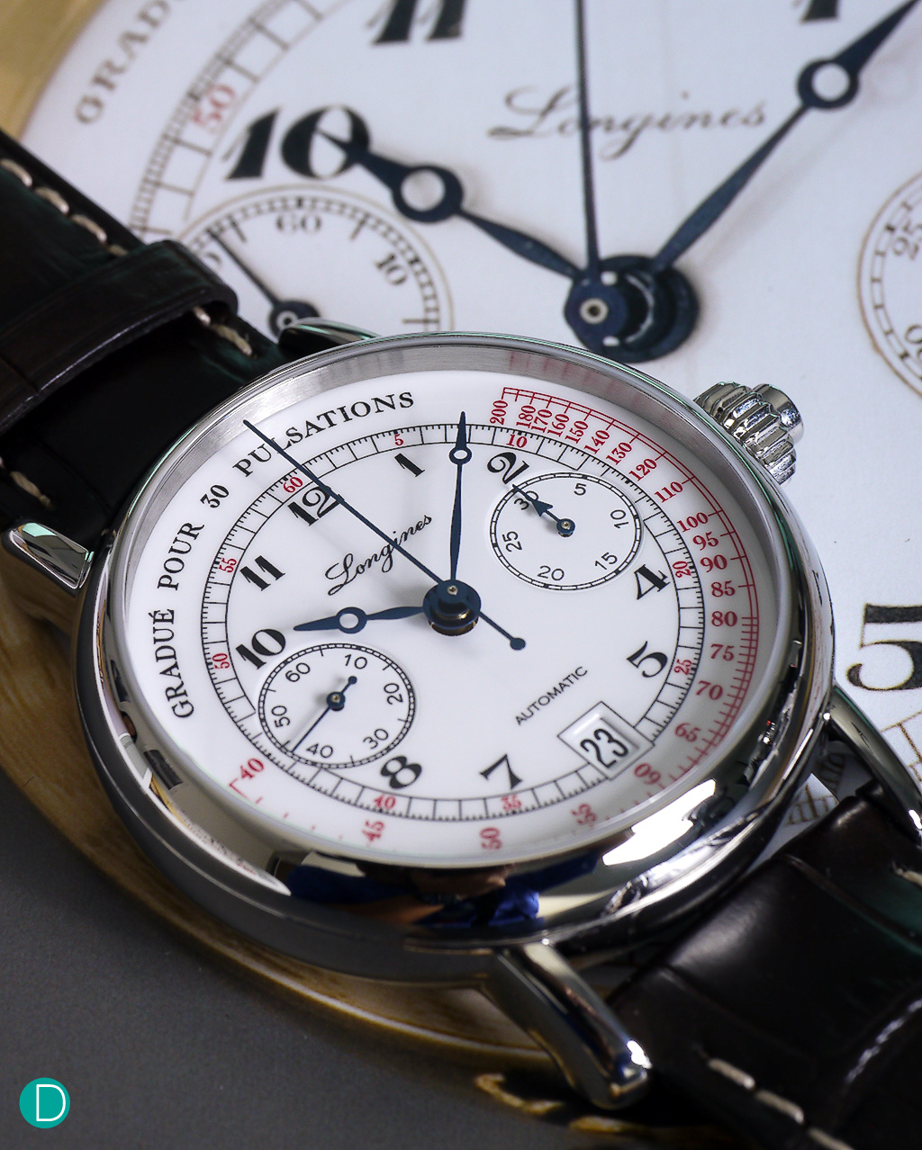 The Longines Pulsometer Chronograph. It is not just a pretty face; the watch offers a great value proposition as well.