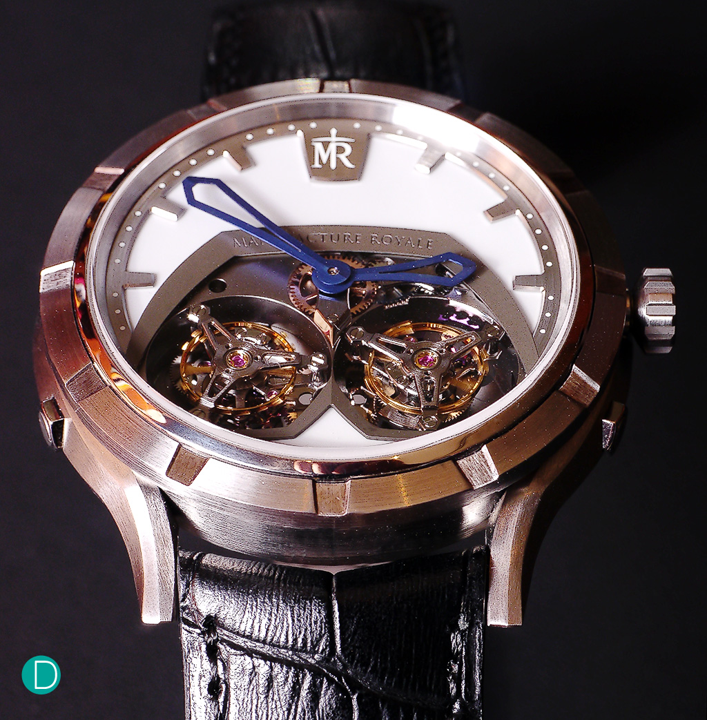 Manufacture Royale 1779 Micromegas in titanium with a white dial.
