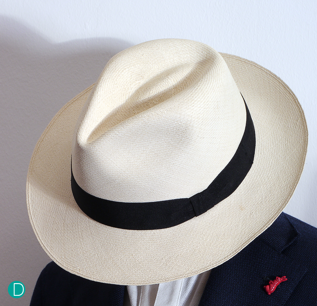 Panama hats are actually made of straw woven into the shape in Ecuador. This example retails for S$395.