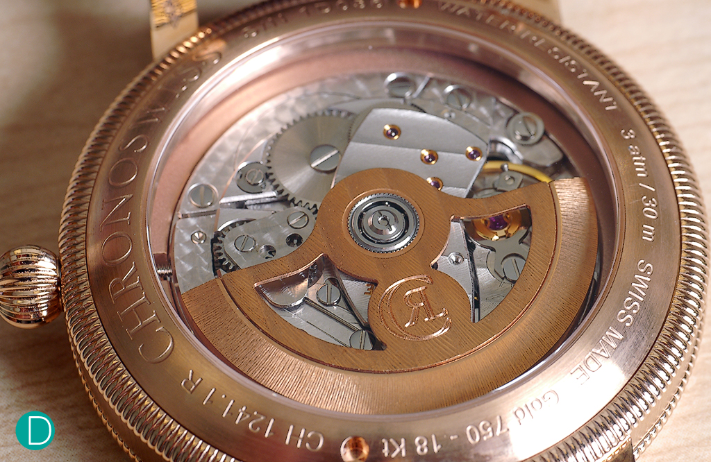 The movement on the Régulateur is the in-house C. 122 automatic.