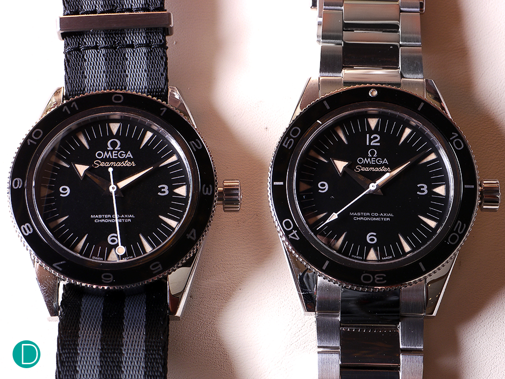 The Omega Seamaster 300 SPECTRE Limited Edition, together with an ordinary Seamaster 300. 