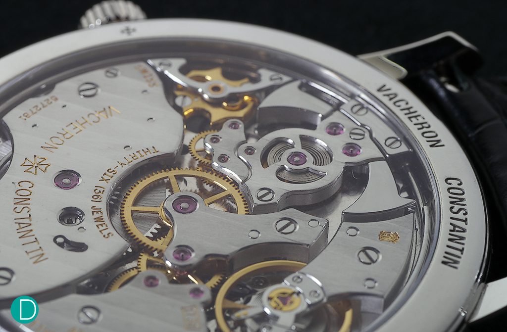 Detail on the movement, showing exemplary finishing. 