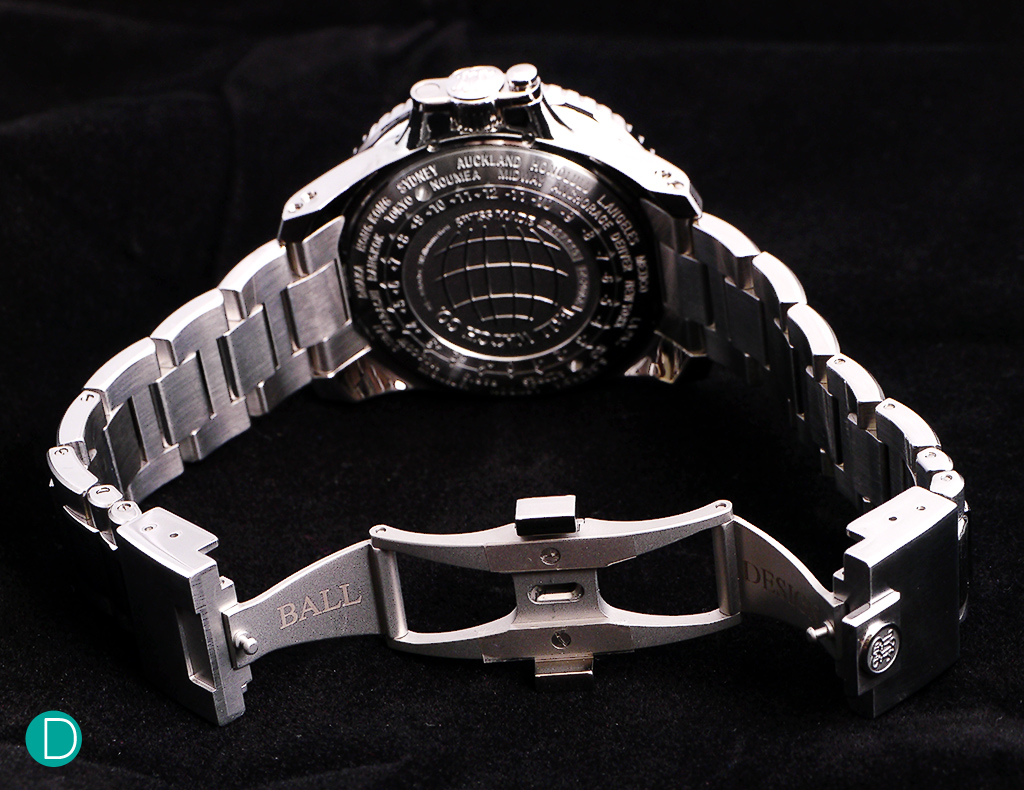 The back of the AeroGMT is engraved with a cities index providing a reference of times across the globe.