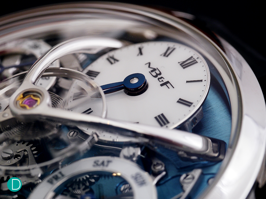 The MB&F LM Perpetual: dial detail. Shown as in MB&F's teaser released over the weekend, but zoomed out just a little bit. 