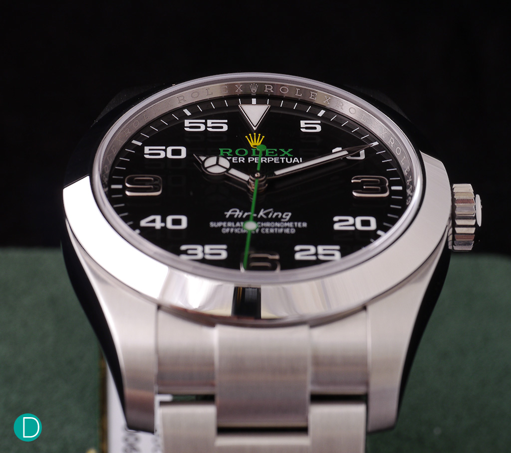 The new Rolex Air-King, featuring a design that is much more casual and less serious than its usual offerings.