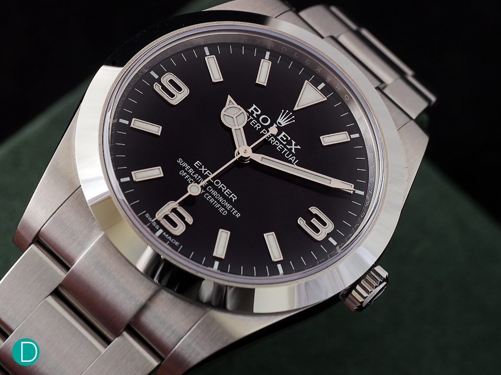 The new Rolex Explorer, featuring some upgrades such as the inclusion of lume for the numerals on the dial.
