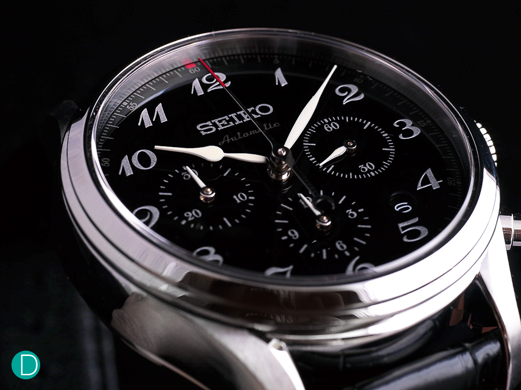 The Seiko Presage Chronograph. This one marks the 60th Anniversary of the collection, and it features a gorgeous black Urushi lacquer dial. 
