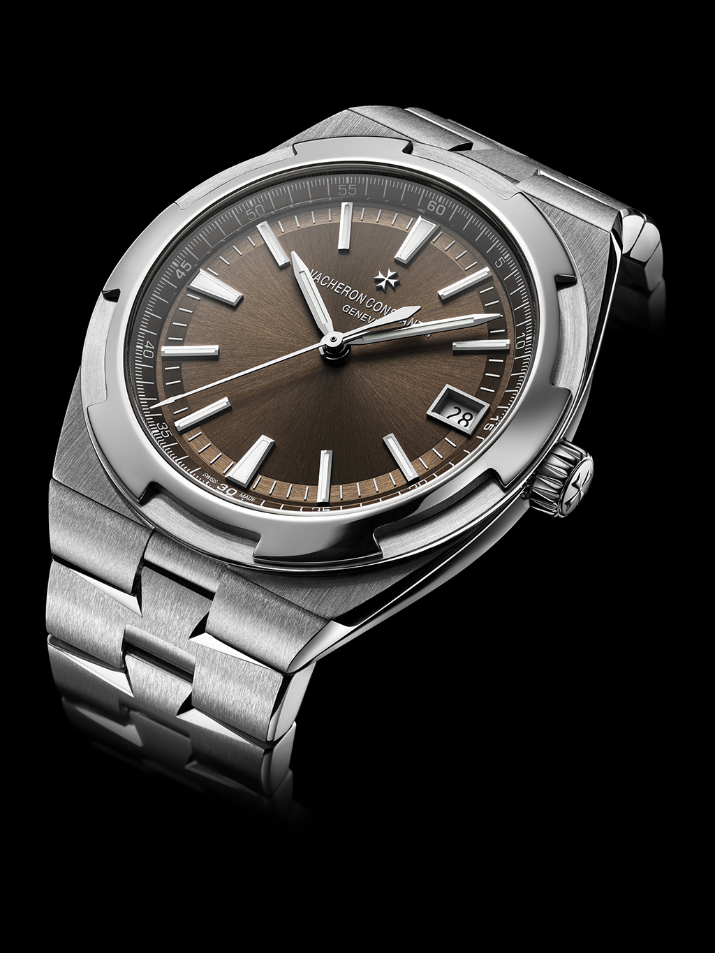 Overseas Automatic Date 4500V-110A-B146 with brown dial.