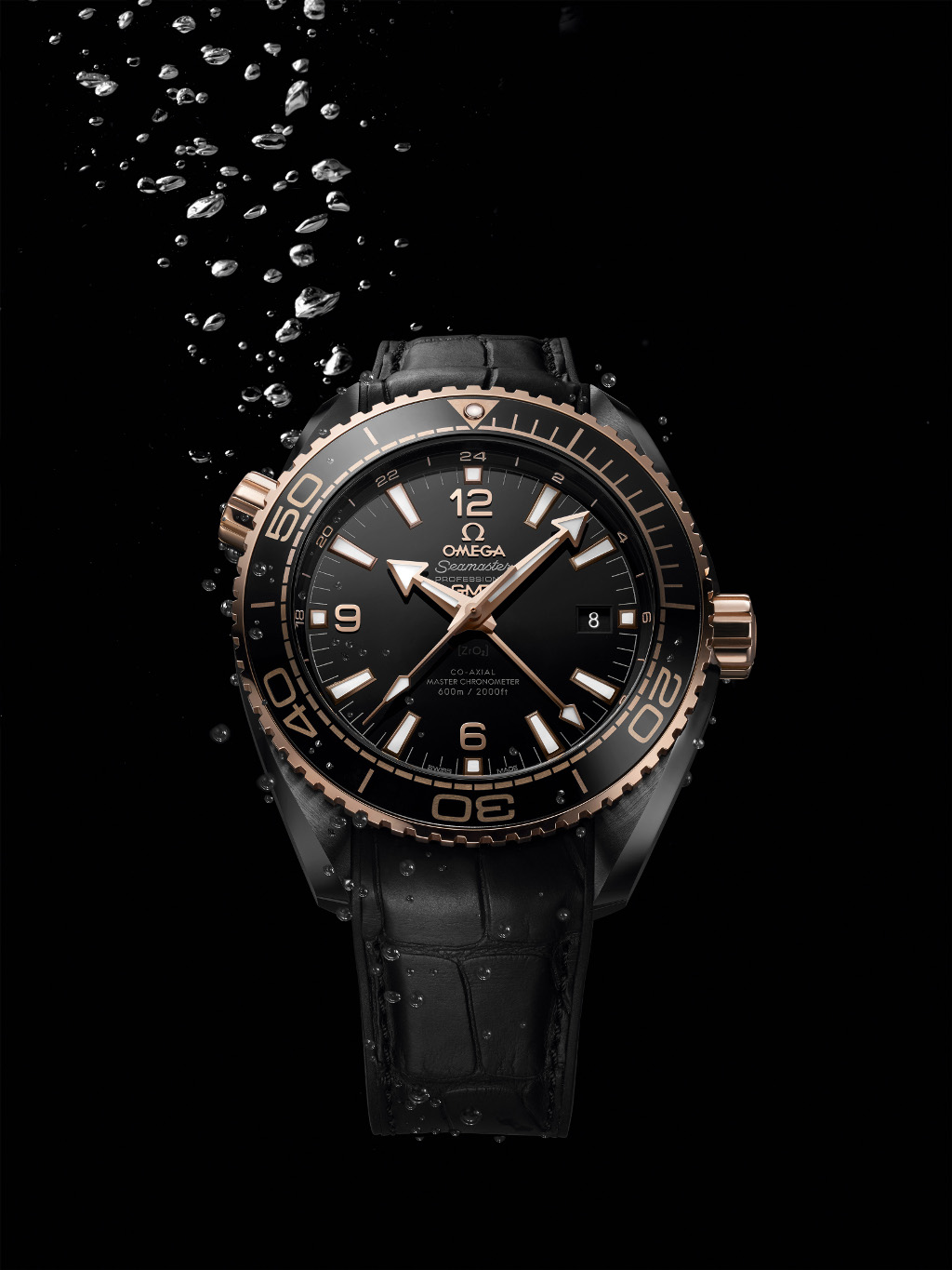 The "Deep Black" with 18K Sedna Gold. 