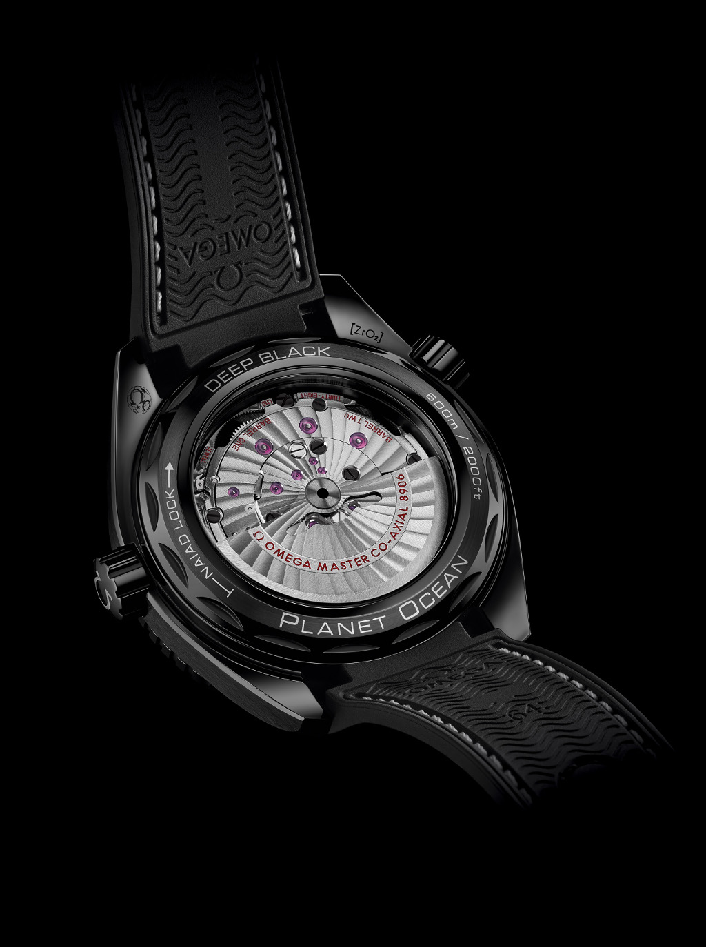 The movement of the "Deep Black", with some pretty interestng touches as compared to the usual Co-Axial Movements. 