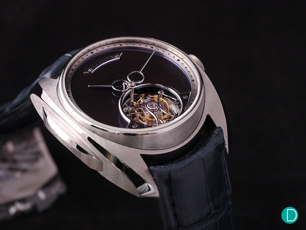The Tourbillon Hour Minute with the special hands AkriviA and the very unique "matte-polished" dial.