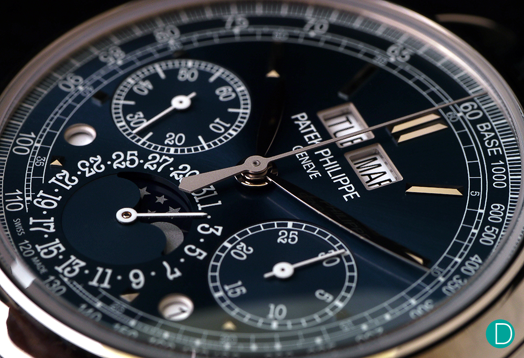 The dial of the Ref. 5270. Clear, legible, and just plain awesome.