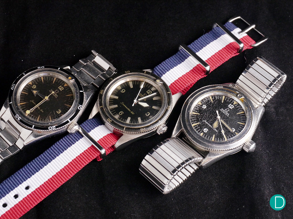 Three Omega Seamaster 300 CK 2913 featuring two generations of the reference.