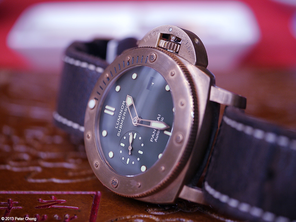 The granddaddy of all bronze watches - the Panerai PAM382, also known as the "Bronzo".