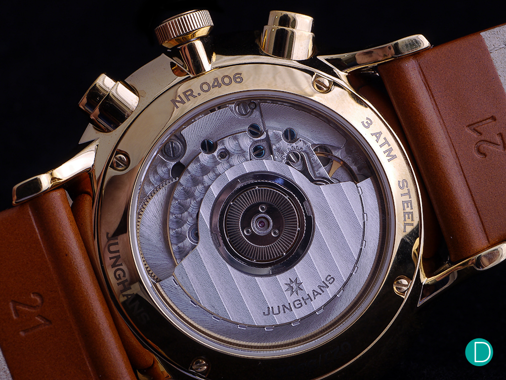The movement is the Junghans J880.3 which is an ETA 2892 with a Dubuis Depraz 2030 chronograph module. 