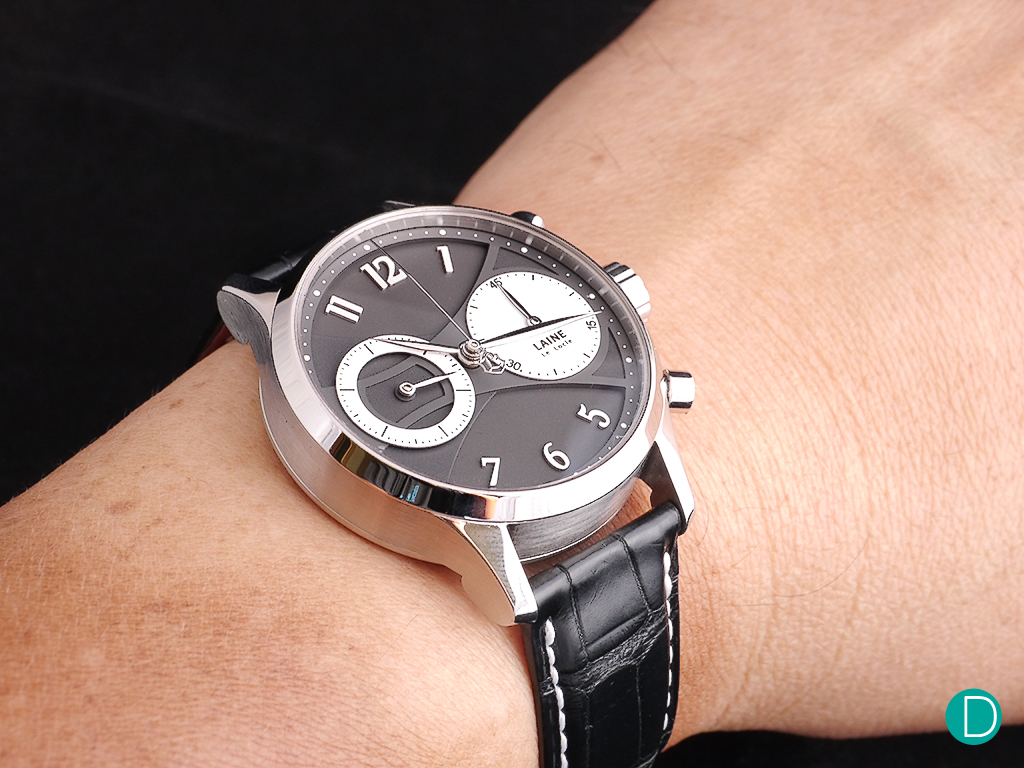 On the wrist, the Laine Chronograph looks understated and rather attractive. 