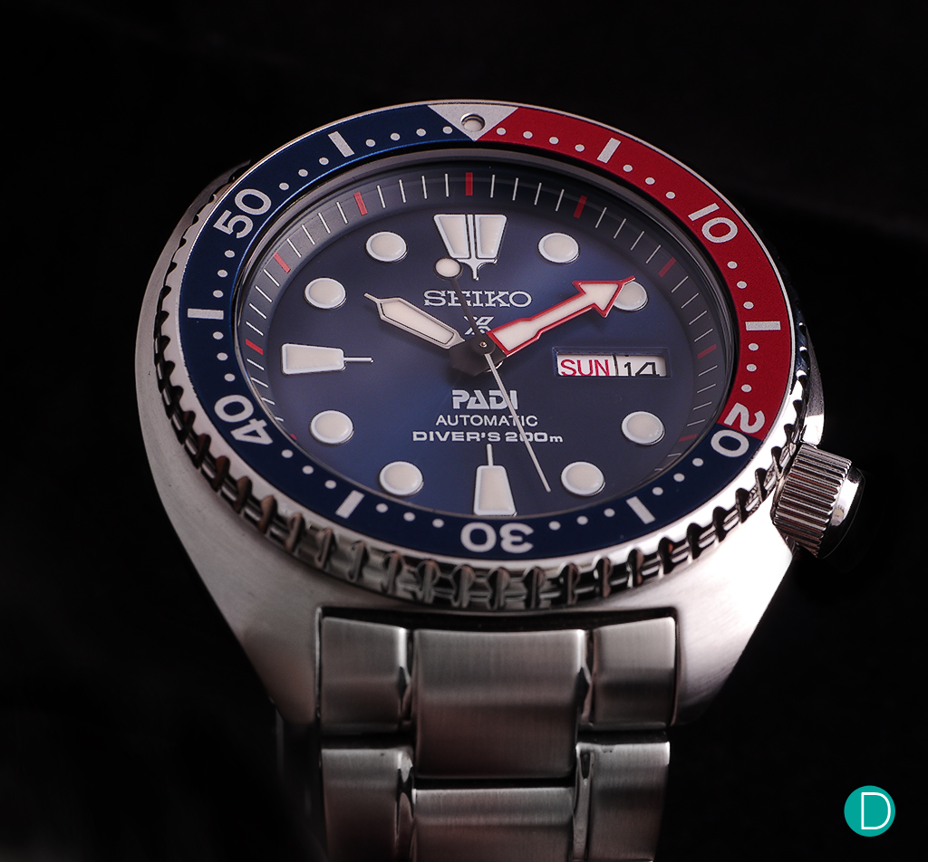 The Seiko PADI Automatic Diver SRPA21 looks robust and purposeful.