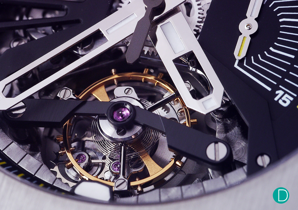 The tourbillon is a near standard model by APRP, and still quite a good looking one!
