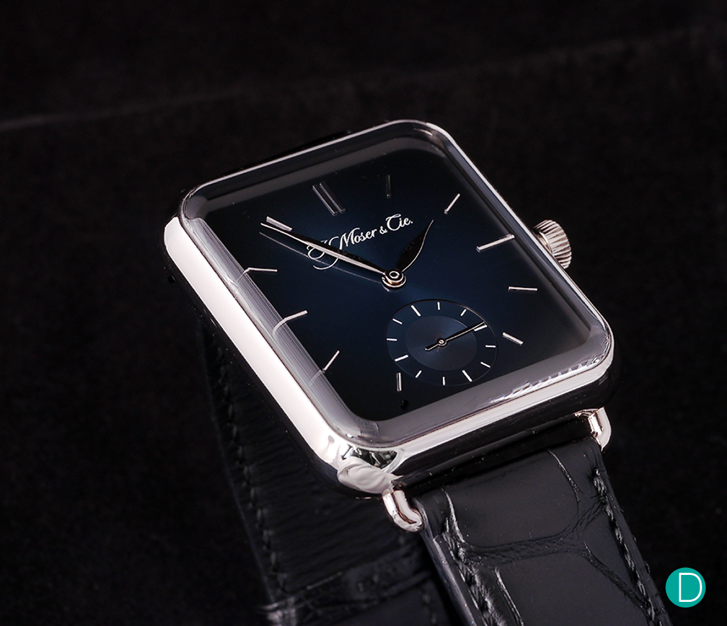 The Swiss Alp Watch S features a midnight blue fume dial, simply beautiful.