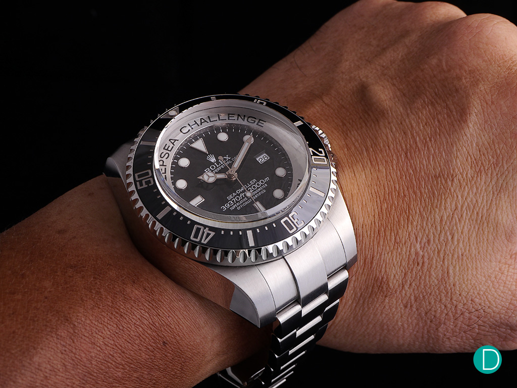 The Rolex Deep Sea Challenge on the wrist of the author. 