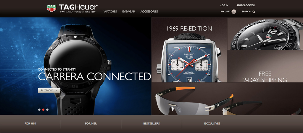 TAG Heuer was a pioneer in the industry to offer their website as a point of sale.