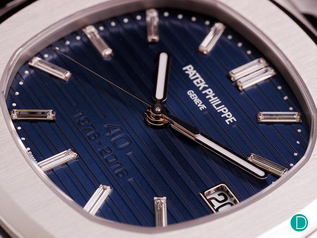 The effect of the inscription and the diamond markers are indeed as discrete and understated as Patek literature claims. 