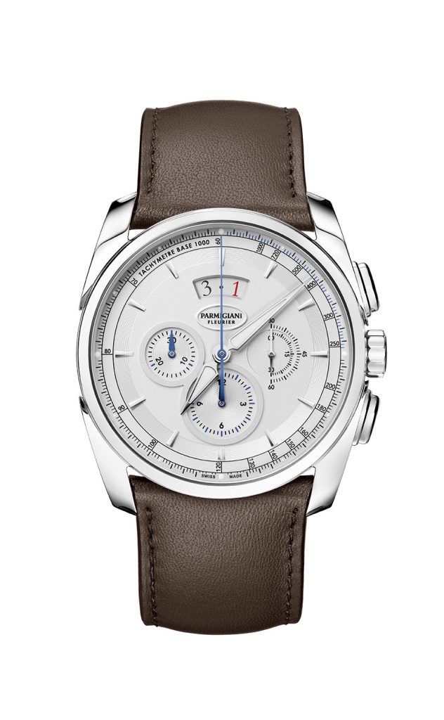 The Parmigiani Fleurier Tonda Métrographe is available in two dial variations, one in silver and the other black.