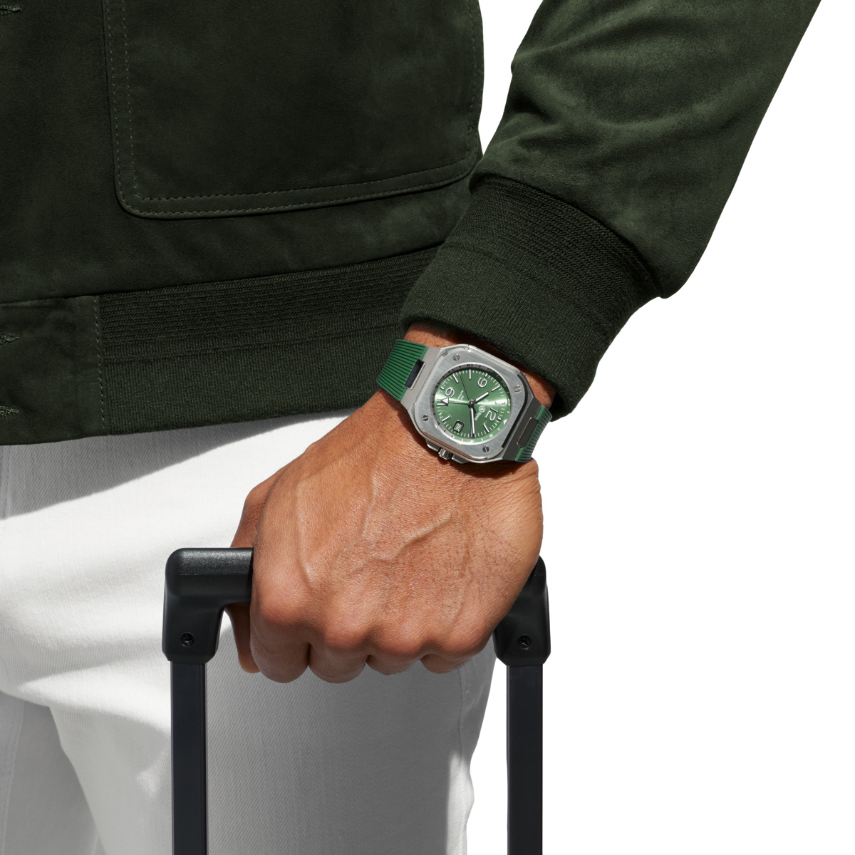 Bell & Ross BR‑05 GMT Green Steel Watch